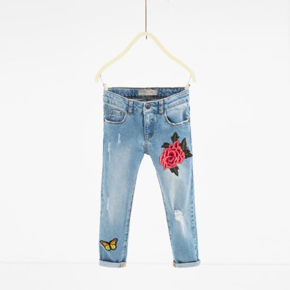 girls jeans with patches